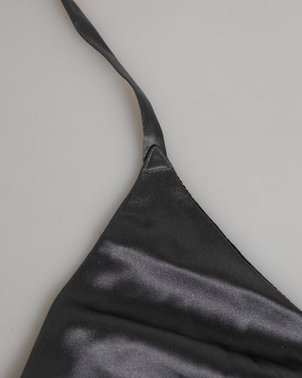 Dolce & Gabbana Black Silk Satin Triangle Soft Cup Underwear