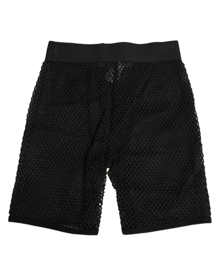 Dolce & Gabbana Black Cotton Logo Shorts Midi Trouser Underwear