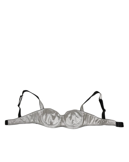 Dolce & Gabbana Gray Acetate Stretch Balconcino Bra Underwear