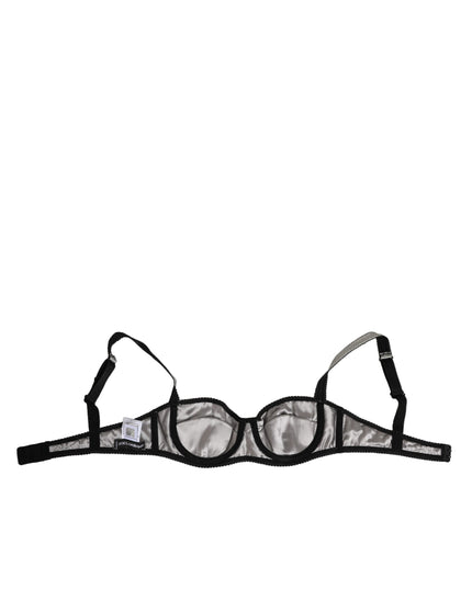 Dolce & Gabbana Gray Acetate Stretch Balconcino Bra Underwear
