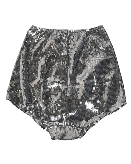 Dolce & Gabbana Silver Nylon Sequined Slip Girdle Panty Underwear