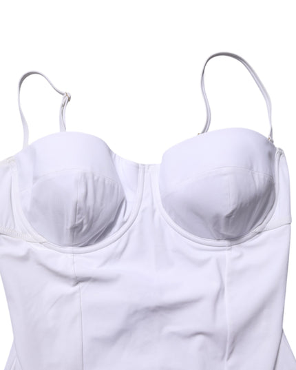 Dolce & Gabbana White Padded Balconette One Piece Swimwear