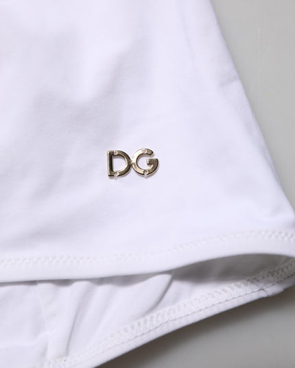 Dolce & Gabbana White Padded Balconette One Piece Swimwear