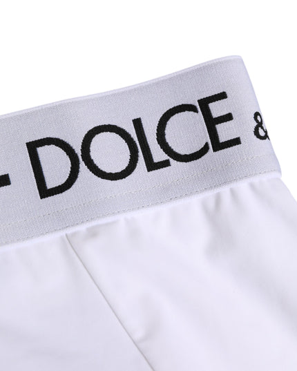 Dolce & Gabbana White Nylon Logo Waistband Panty Underwear
