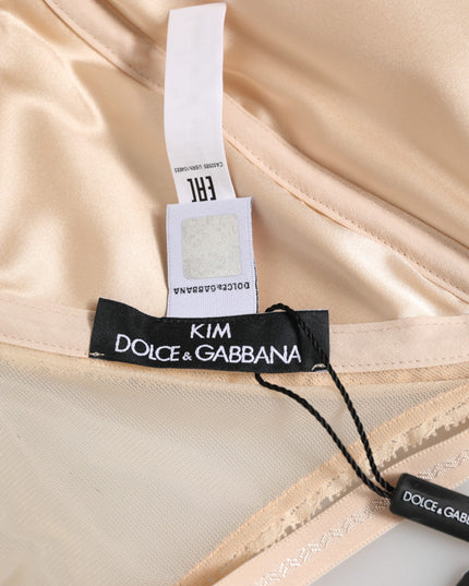 Dolce & Gabbana Beige Nylon Triangle Soft Cup Brassiere Underwear