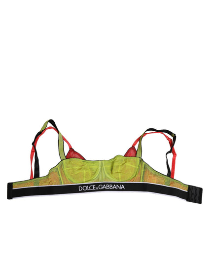 Dolce & Gabbana Green Nylon Soft Cup Balconnet Bra Underwear