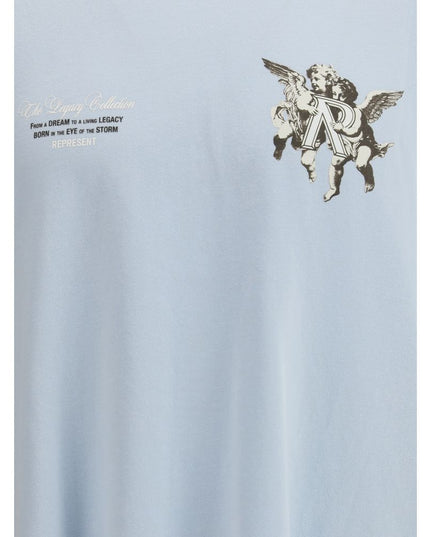 Represent Light Blue Cotton T-Shirt