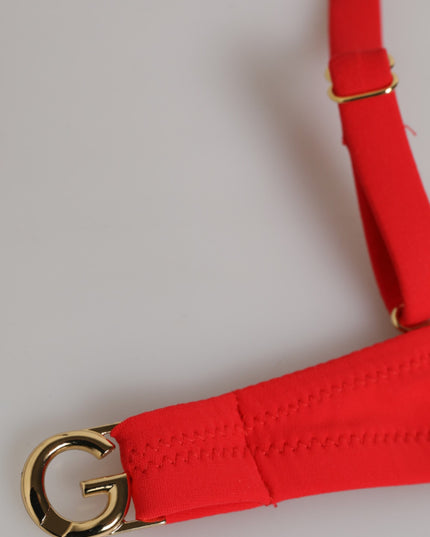 Dolce & Gabbana Red Nylon Swimsuit 2 Piece Top Bottom Swimwear