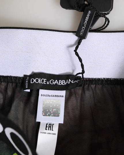 Dolce & Gabbana Black Floral Print High Waist Panty  Underwear