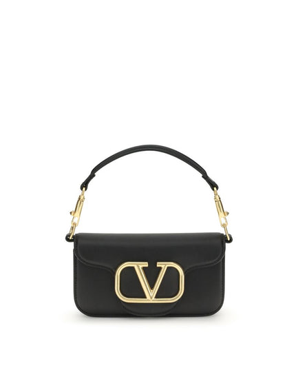 Valentino Garavani Black Calf Leather Bos Taurus Shoulder Bag