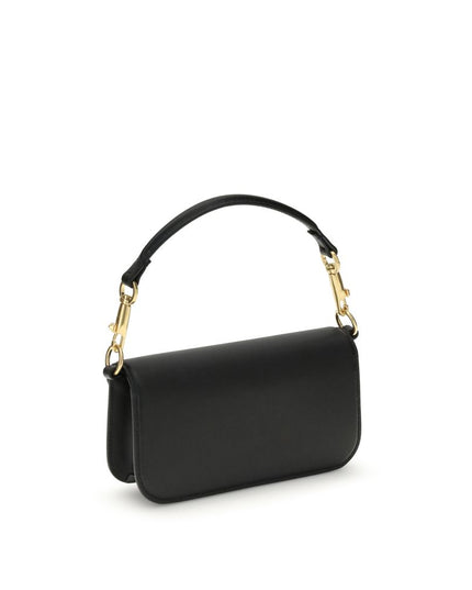 Valentino Garavani Black Calf Leather Bos Taurus Shoulder Bag