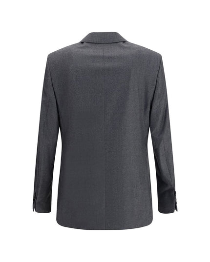 Ami Paris Gray Fleece Wool Blazer