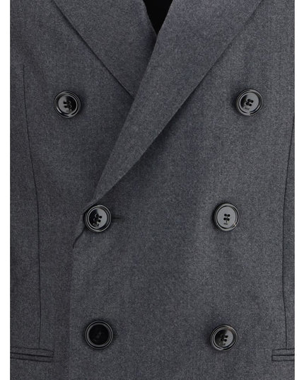 Ami Paris Gray Fleece Wool Blazer