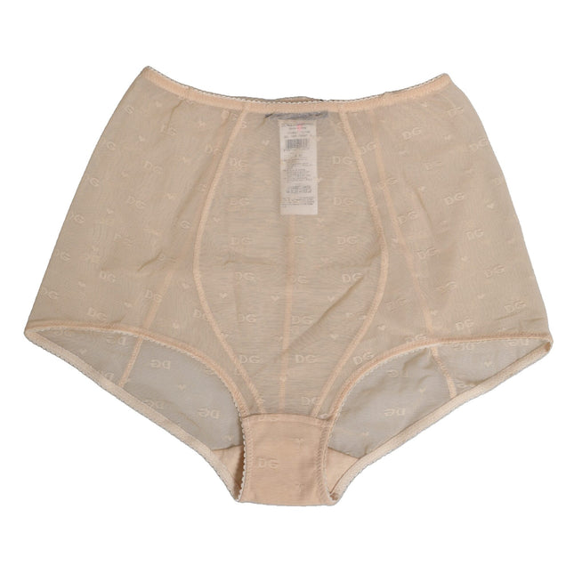 Dolce & Gabbana Beige Nylon High Waist Girdle Panty Underwear