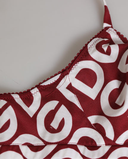 Dolce & Gabbana Red White Logo Mania Soft Cup Bra Underwear