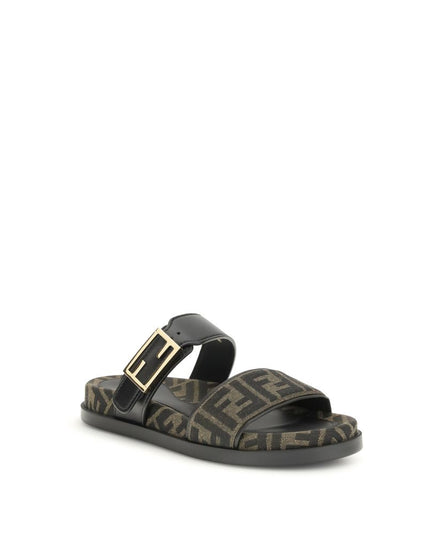 Fendi FF fabric sandal