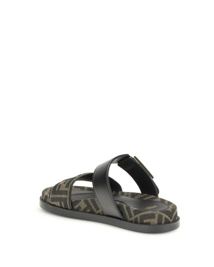Fendi FF fabric sandal