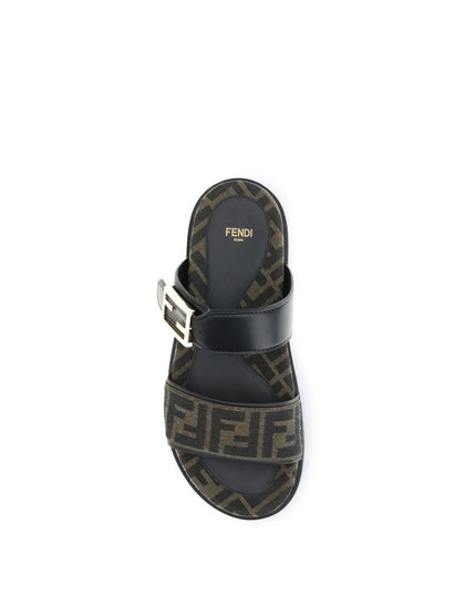 Fendi FF fabric sandal