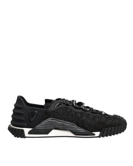 Dolce & Gabbana Black Logo Lace Low Top NS1 Sneaker Shoes