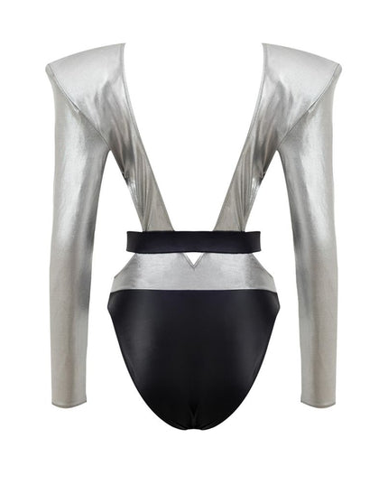 Dolce & Gabbana Gray Viscose One-Piece Swimsuit