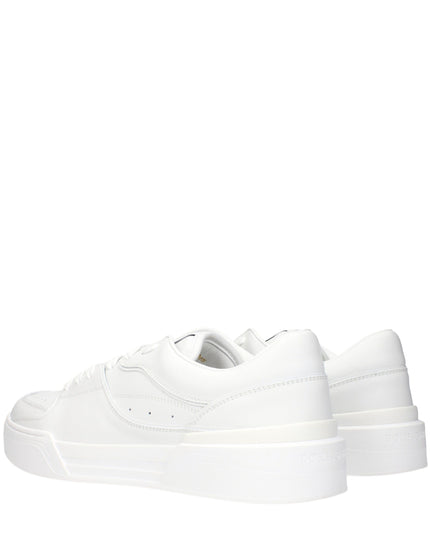 Dolce & Gabbana White Leather Low Top Sneakers