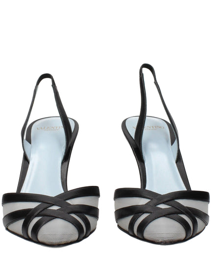 Valentino Garavani Black Leather High Heel Pumps