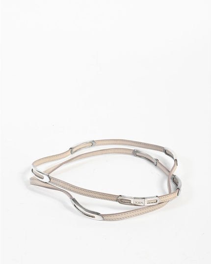 Tod's Beige Leather Bracelet