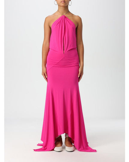 The Attico Fuchsia Jersey Cocktail Dress