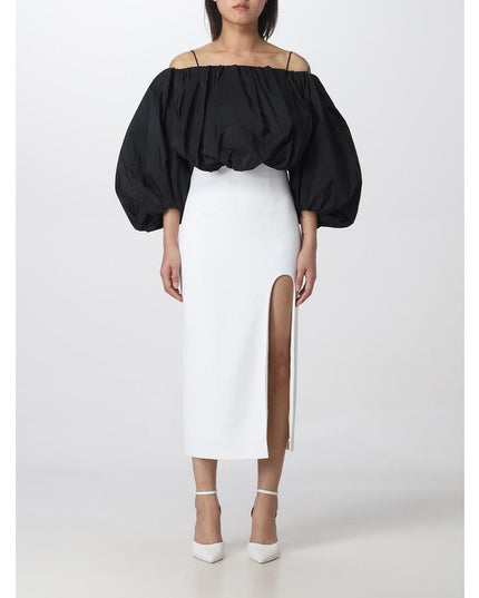 PINKO White Polyester Midi Skirt