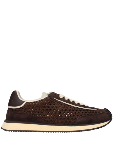 Dolce & Gabbana Brown Fabric Low Top Sneakers