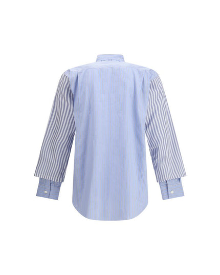 Comme Des Garçons Light Blue Cotton Pattern Shirt