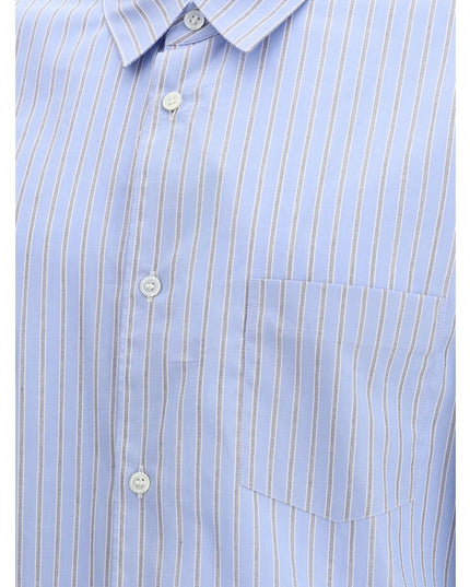 Comme Des Garçons Light Blue Cotton Pattern Shirt