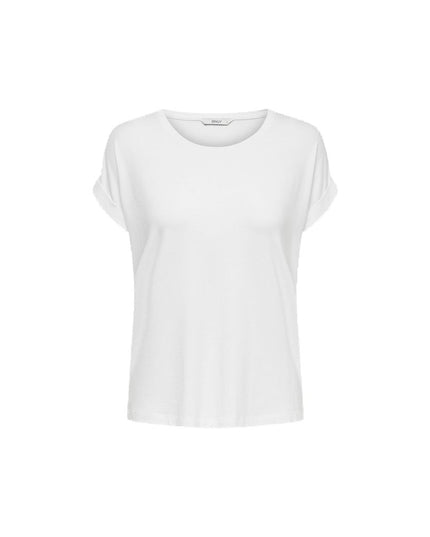 Only White Polyester T-Shirt