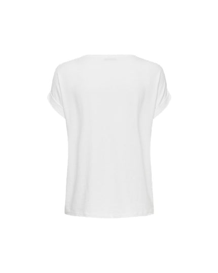 Only White Polyester T-Shirt