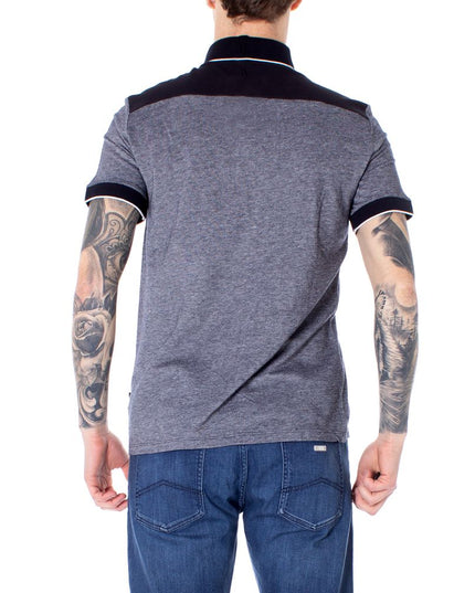 Armani Exchange Blue Cotton Polo Shirt