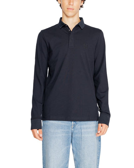 Armani Exchange Blue Cotton Long Sleeve T-Shirt