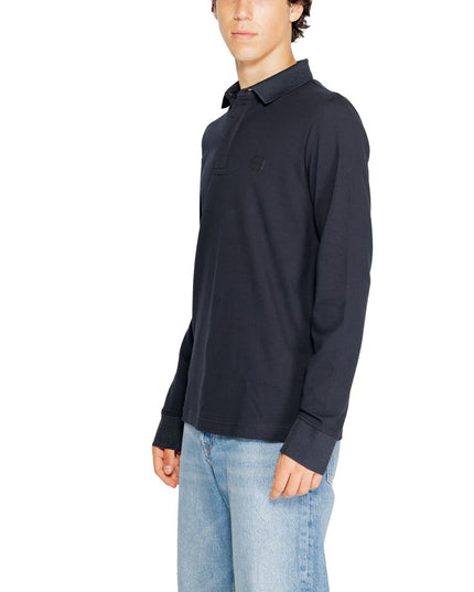 Armani Exchange Blue Cotton Long Sleeve T-Shirt