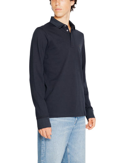 Armani Exchange Blue Cotton Long Sleeve T-Shirt