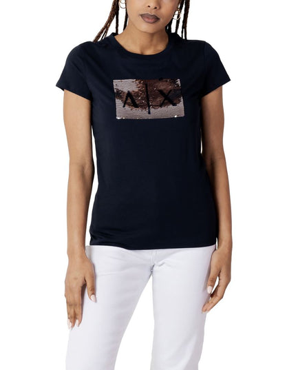 Armani Exchange Blue Cotton T-Shirt