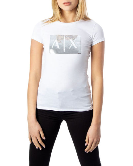 Armani Exchange White Cotton T-Shirt