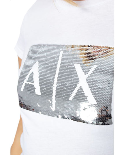 Armani Exchange White Cotton T-Shirt