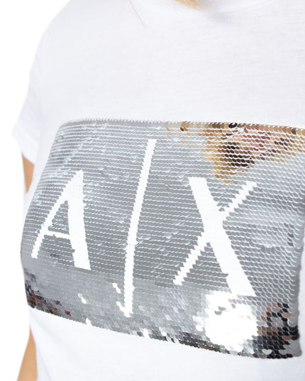 Armani Exchange White Cotton T-Shirt