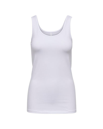 Only White Cotton Tank Tops