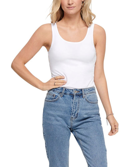 Only White Cotton Tank Tops