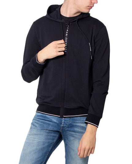 Armani Exchange Black Cotton Hoodie