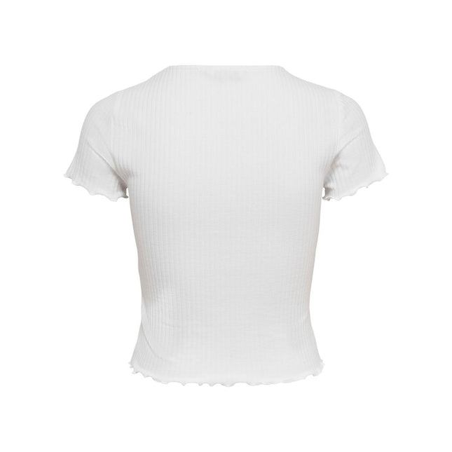 Only White Polyester T-Shirt