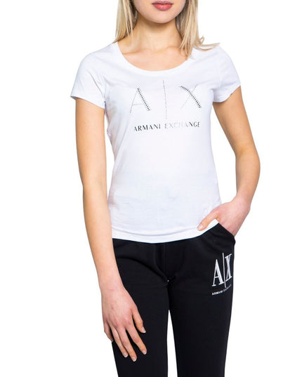 Armani Exchange White Cotton T-Shirt