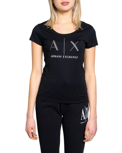 Armani Exchange Black Cotton T-Shirt