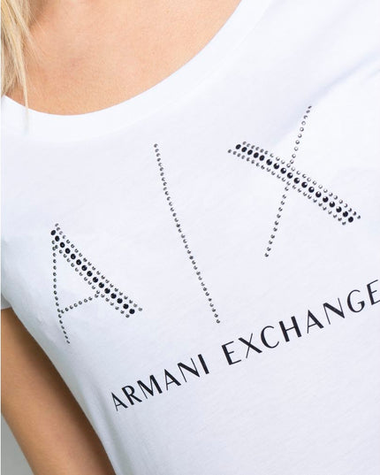 Armani Exchange White Cotton T-Shirt