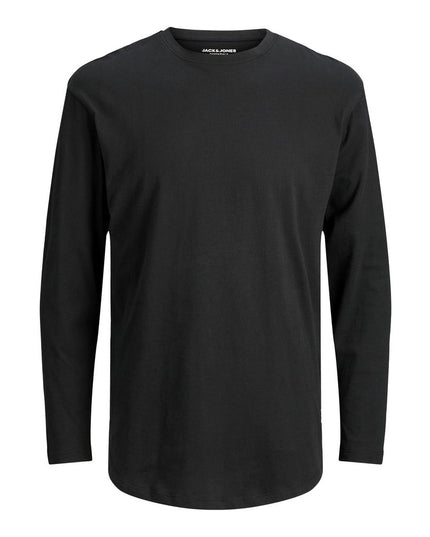 Jack Jones Black Cotton Long Sleeve T-Shirt